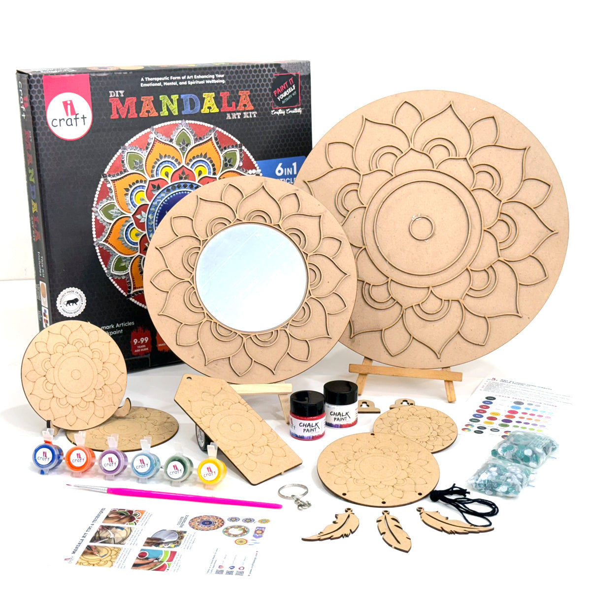 iCraft DIY Mandala Art Kit - Festive Creative Home Décor iCraft